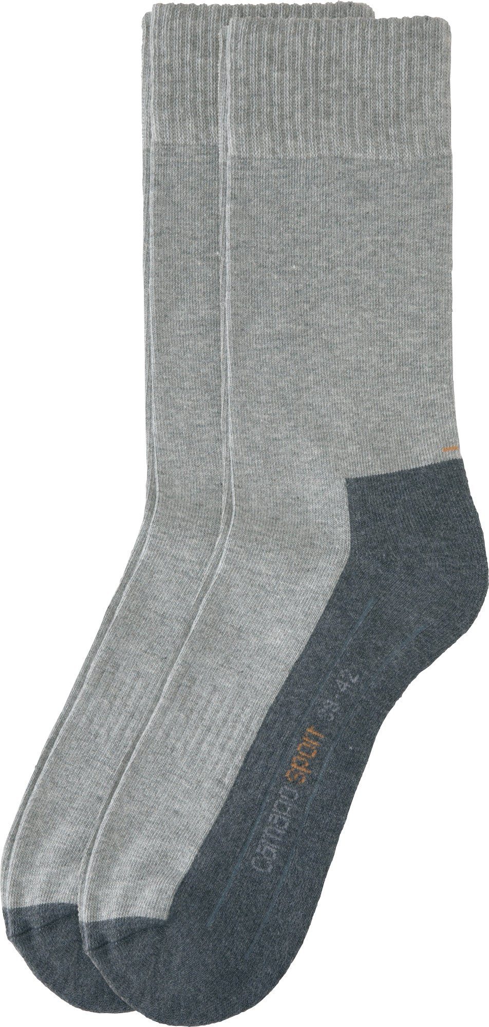 hellgrau Camano Uni Paar 2 Unisex-Sportsocken Socken