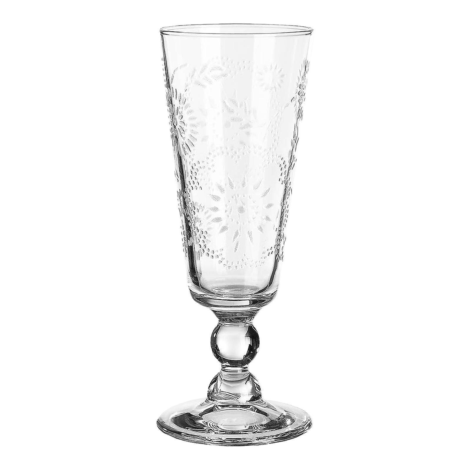 Depot Sektglas »Sektglas Flower«, 100% Glas, aus Glas, Ø 7 Zentimeter, H  16.5 Zentimeter