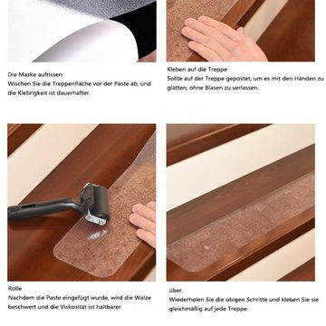 Stufenmatte Antirutsch streifen rutschfest Stufenmatten Transparent Matten, GelldG