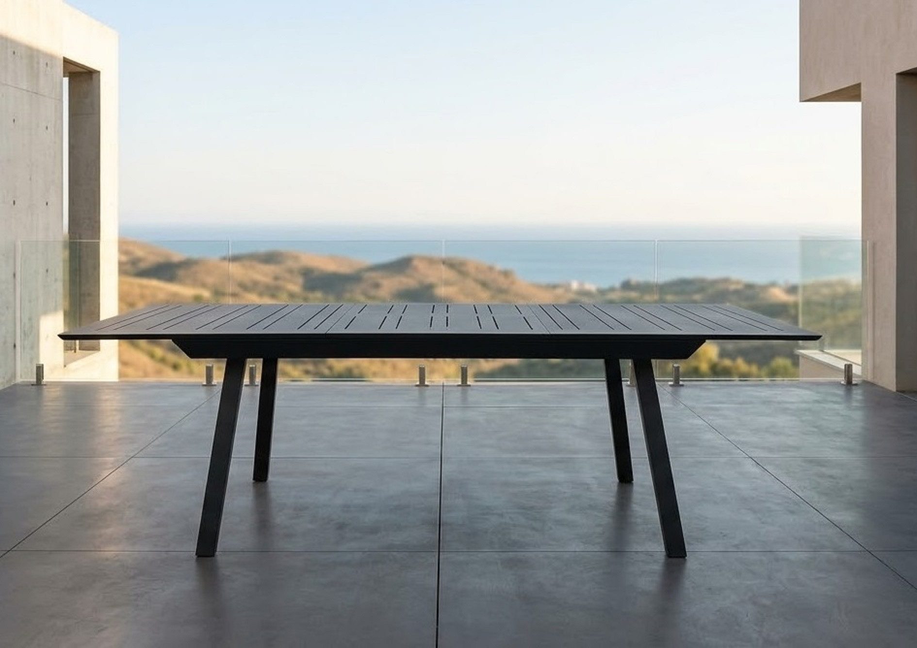 Gardissimo Gartentisch Estabulo anthrazit, 216/297 x 100 cm (Ausziehtisch, 1-St., 1 Tisch), Voll-Aluminium ausziehbar wetterfest