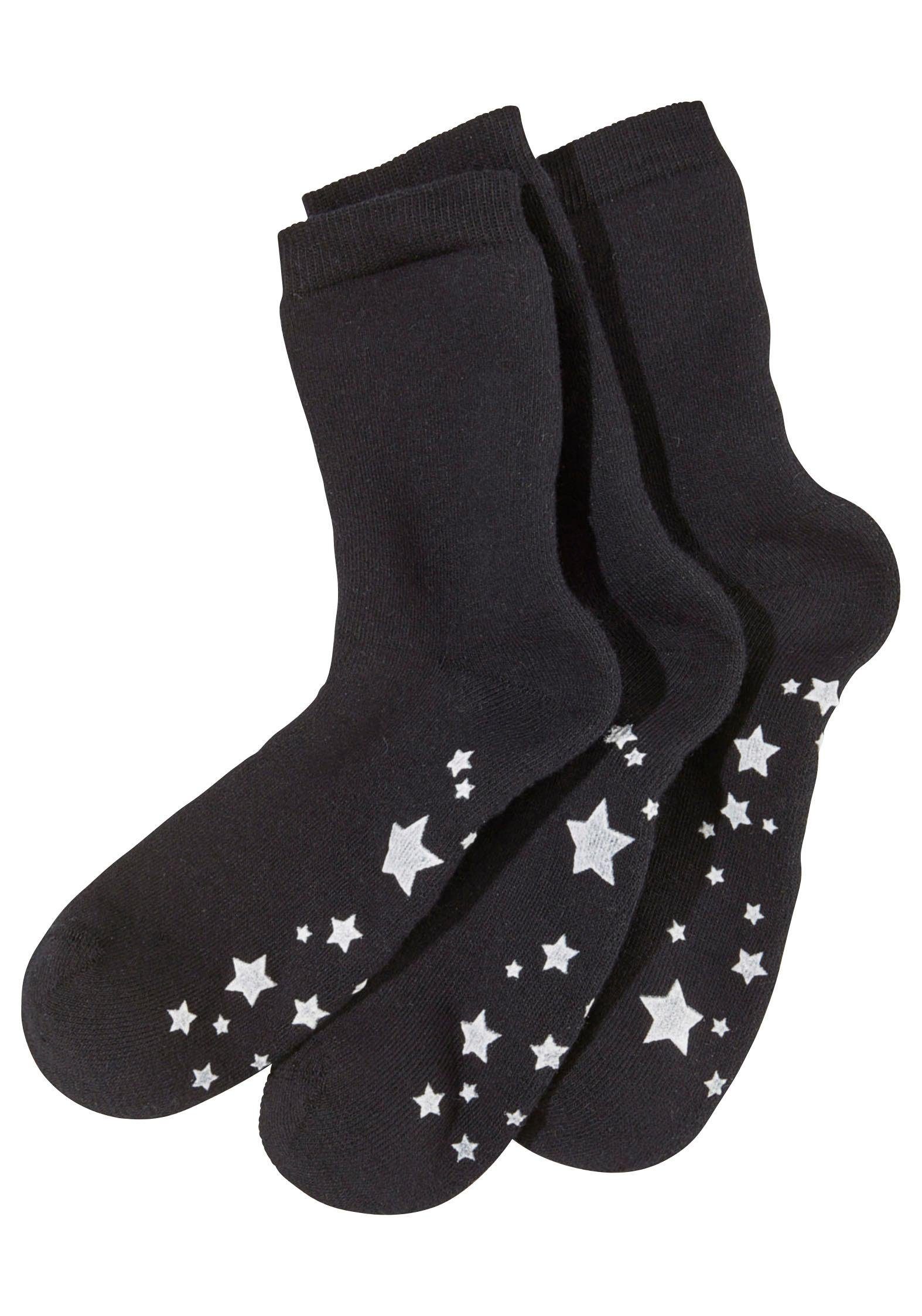 Lavana ABS-Socken (Set, 3-Paar) mit Antirutschsohle Sterndesign im