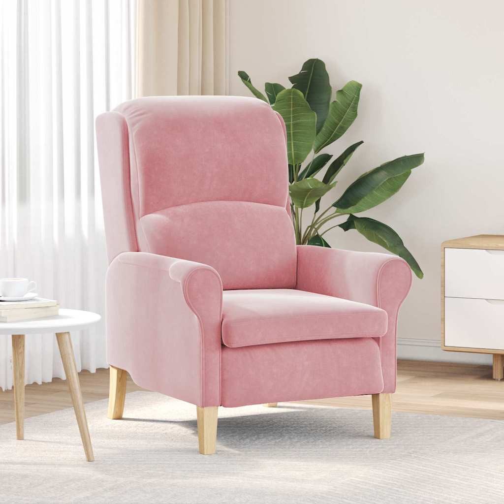 vidaXL Sessel 76 x 94 x 102 cm Sessel Wohnzimmer Polstersessel Relaxsessel rosa