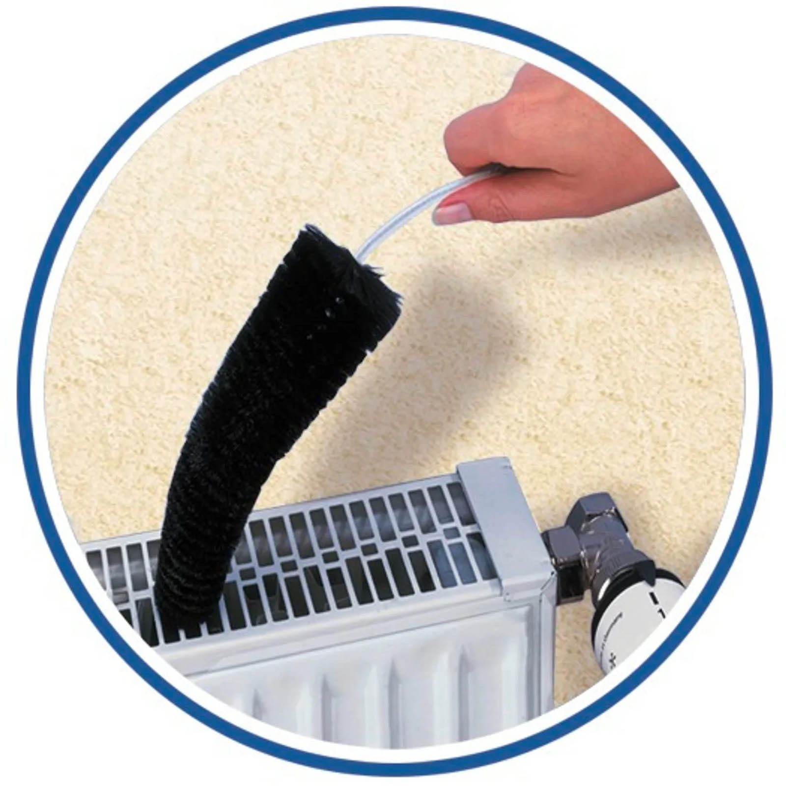 Maximex Reinigungsbürste Flachheizkörper-Bürste Heizkörperbürste Heizungsbürste, (1-tlg), Länge: 120 cm – Bild 4 von 5
