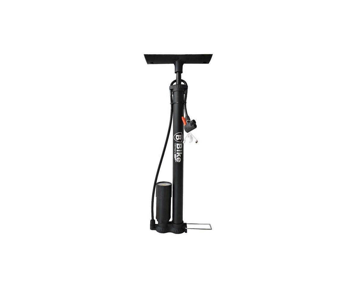B-Bike Standpumpe 36341 (1-tlg), Standluftpumpe mit Manometer für präzise Druckkontrolle