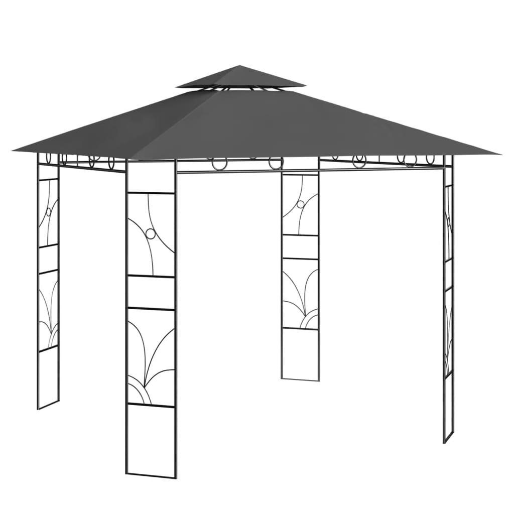 vidaXL Partyzelt Pavillon 3x3x2,7 m Anthrazit 160 g/m²