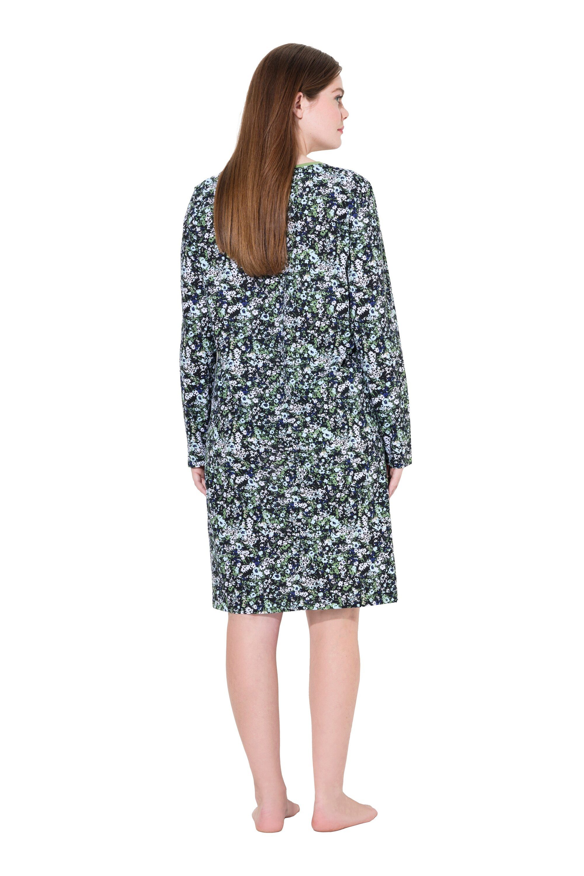 Ulla Popken Bigshirt Bigshirts 2er-Pack Rundhals/V-Ausschnitt Langarm