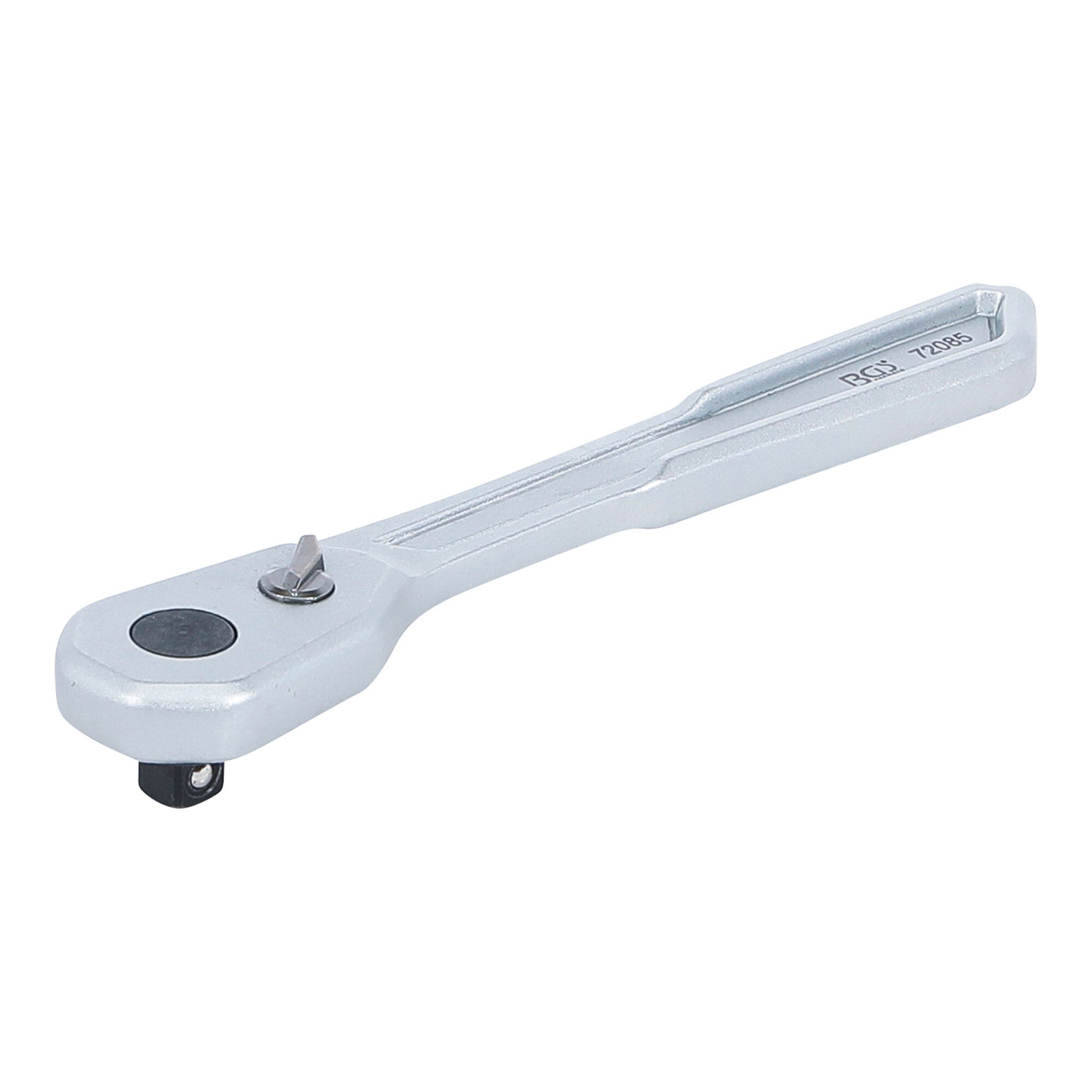 BGS technic Ratsche BGS Umschaltknarre 72085, extra flach, feinverzahnt, Abtrieb Außenvier