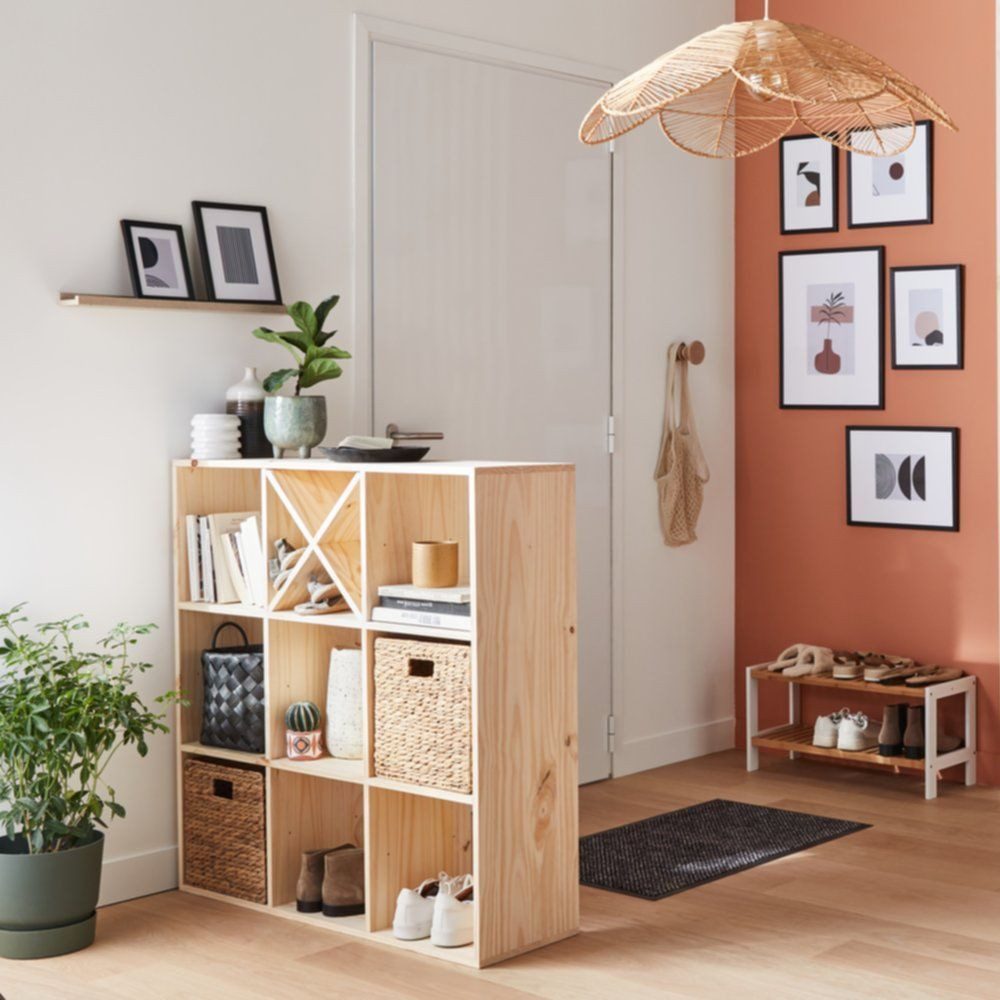 Servary Standregal Echtholz Würfelregal Kubik, 3x3, günstig online kaufen