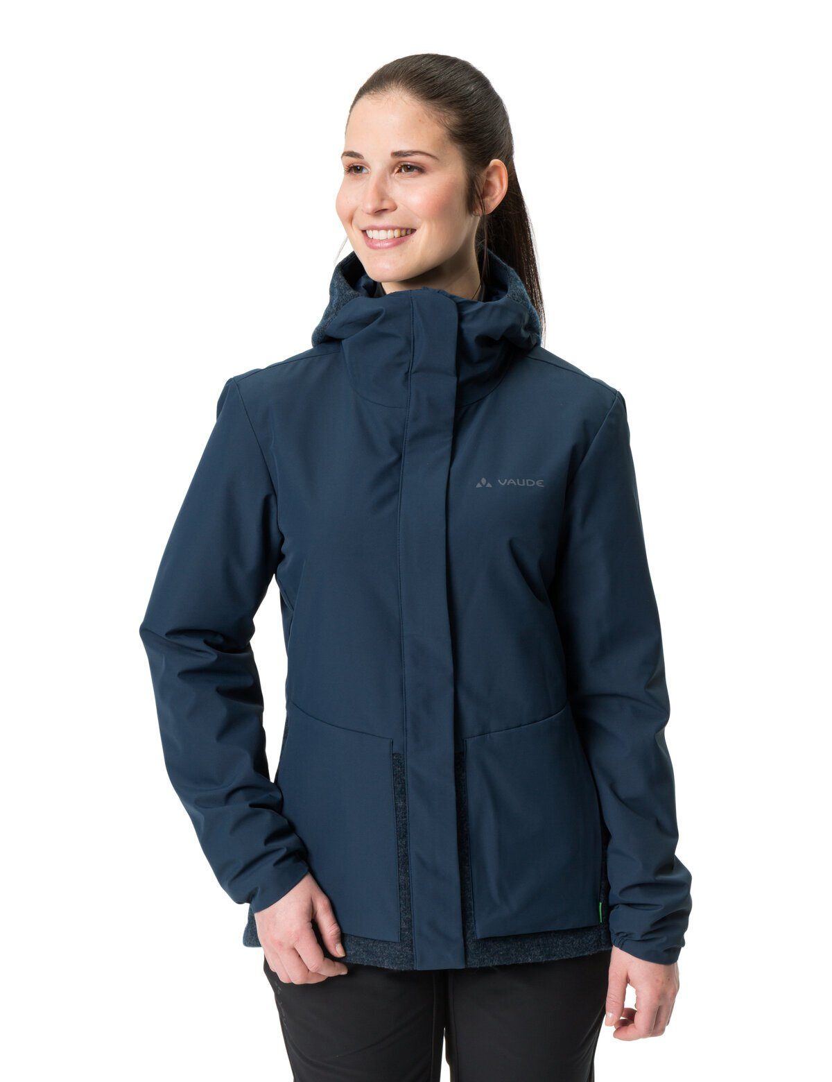 VAUDE Women's Klimaneutral Outdoorjacke padded Jacket (1-St) sea kompensiert IV Cyclist dark