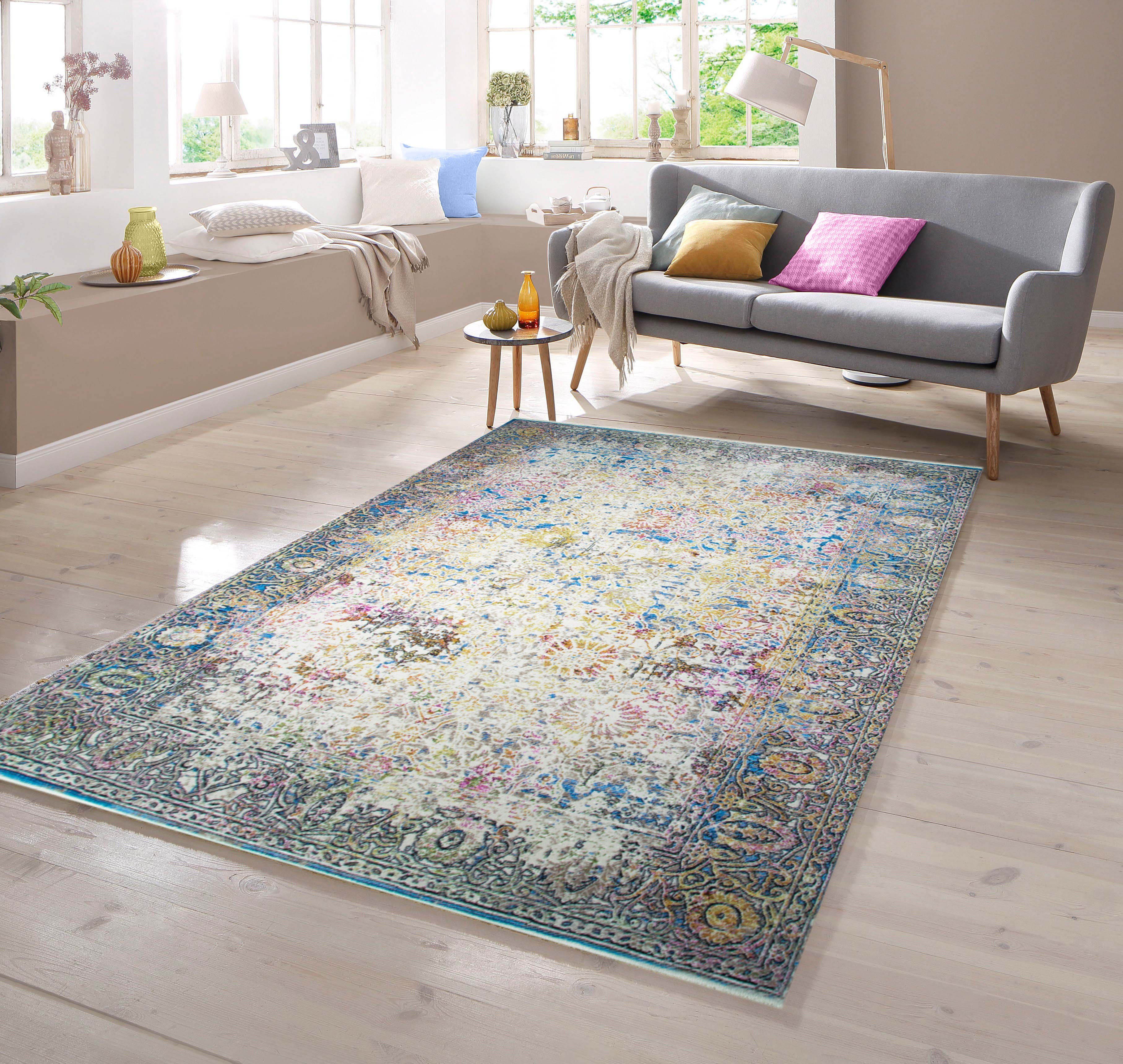 TeppichHome24 Teppich Designer Teppich Vintage-Design Multi, rechteckig