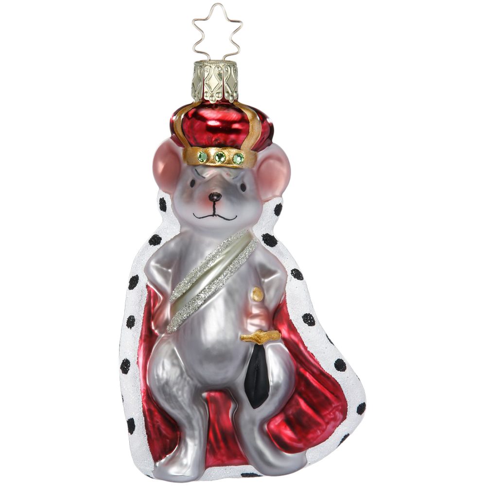 INGE-GLAS® Christbaumschmuck Mäusekönig 12cm, Märchenfigur (1-tlg), mundgeblasen, handbemalt