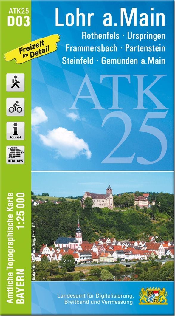 ATK25-D03 Lohr a.Main (Amtliche Topographische Karte 1:25000) / diverse, Rothenfels, Urspringen, Frammersbach, Partenstein, Steinfeld, Gemünden a.Main