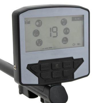 vidaXL Metalldetektor Metalldetektor 18 cm Suchtiefe Pinpoint und Auto-Tune-Funktion