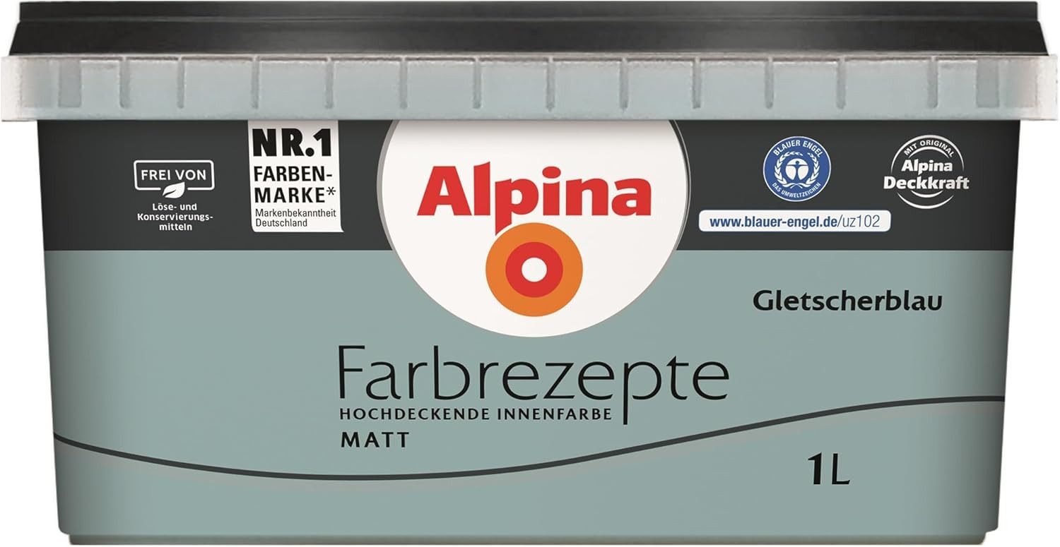 Alpina Wandfarbe Farbrezepte Wandfarbe 1 Liter hochdeckend Farbwahl Matt Alpina