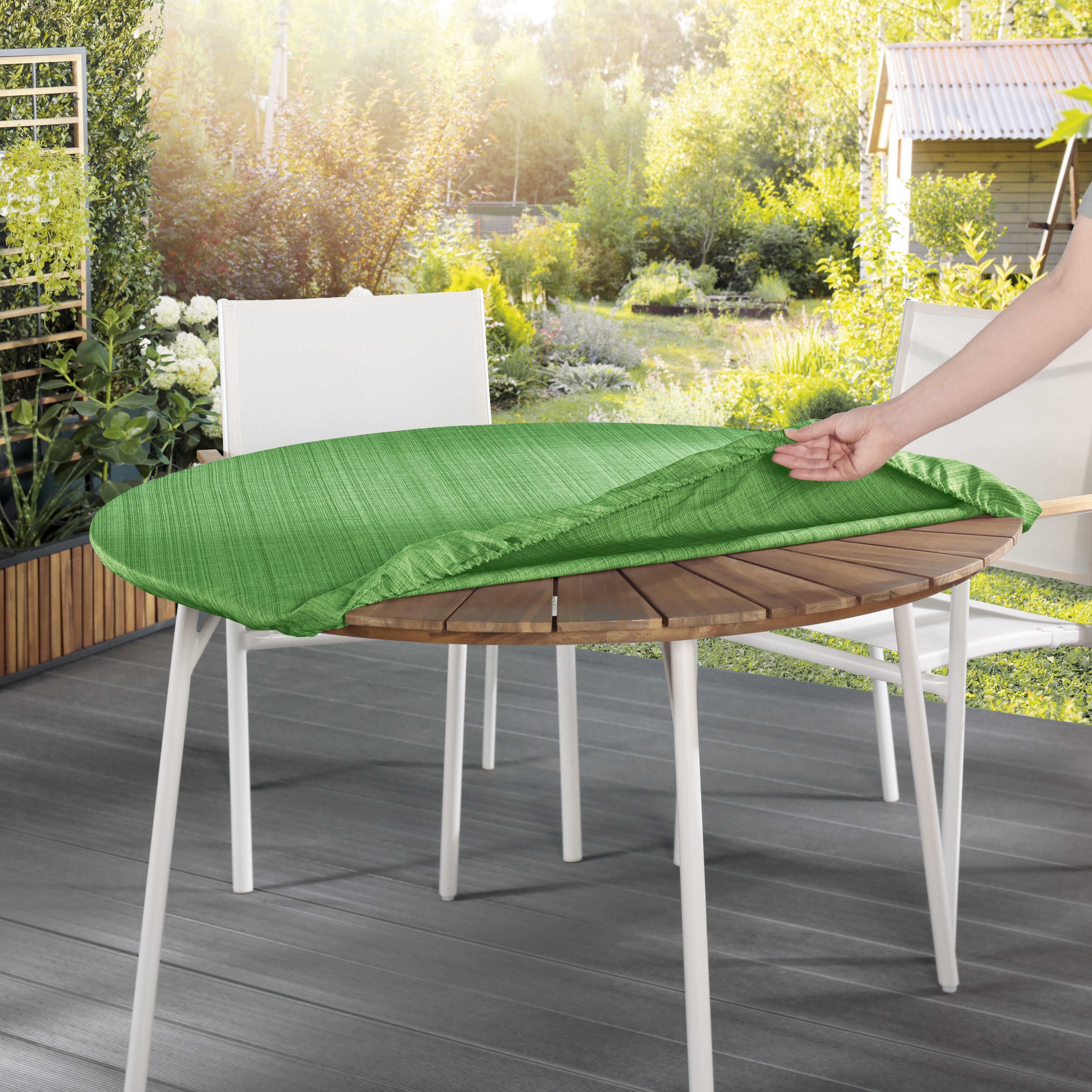 Delindo Lifestyle Gartentischdecke Spanntischdecke SAMBA (1-tlg), mit Rundumgummizug, lichtbeständig, fleckabweisend – Bild 2 von 5