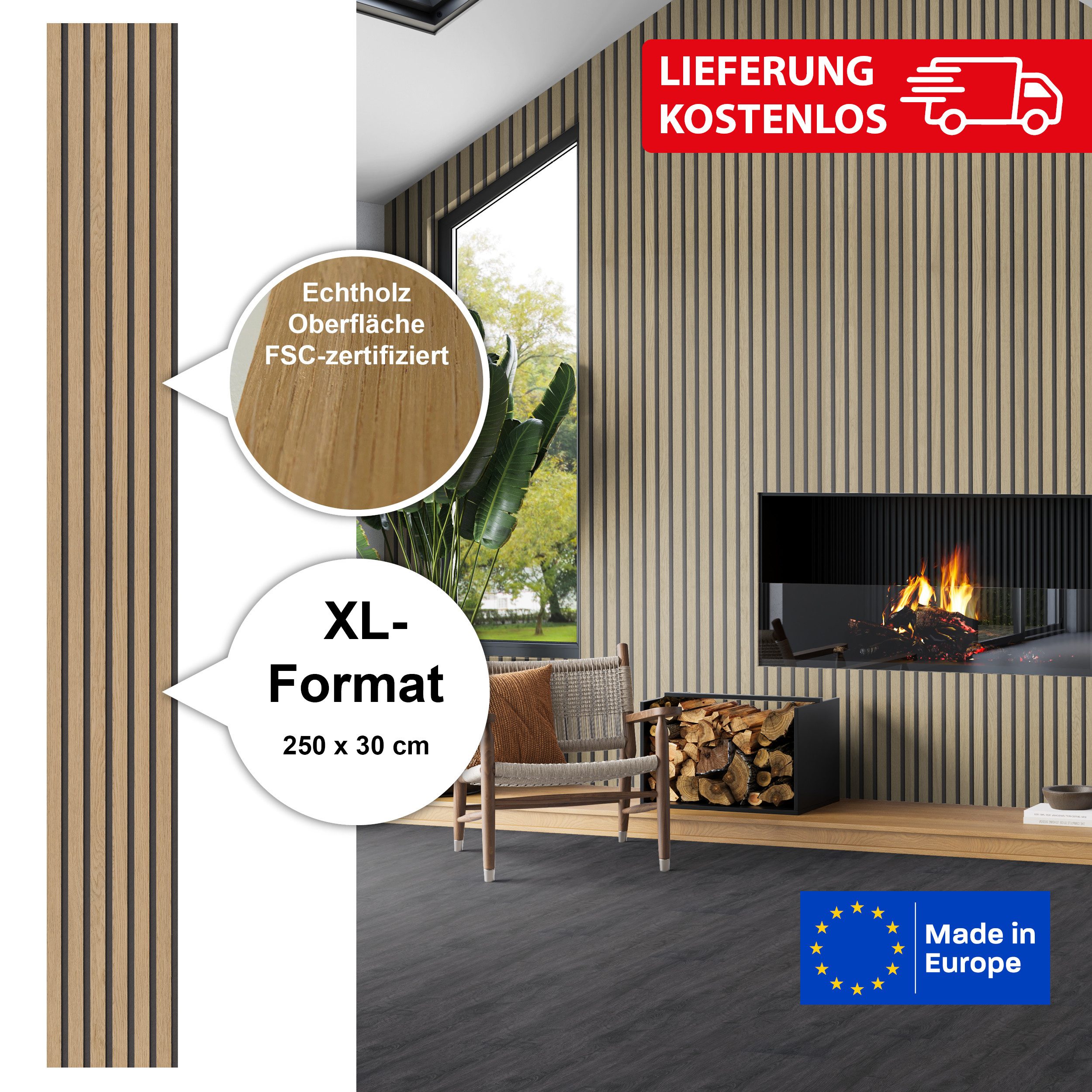 acous 3D Wandpaneel Comfort Light Eiche günstig online kaufen