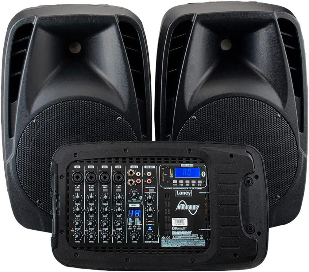 Laney AUDIOHUB Series AH2500D - Portable PA system Auto-Lautsprecher (verfügt über 16 Kanal Mixer-Effekte i)