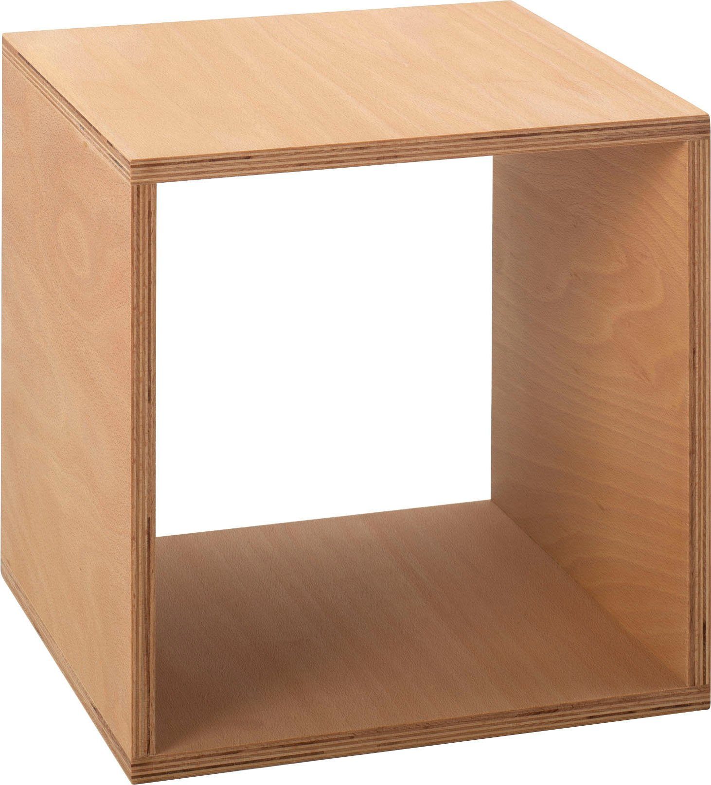 Tojo Beistelltisch geölt, aus cm) Maße Tojo-cube, Multiplex, Buche (35/35/35