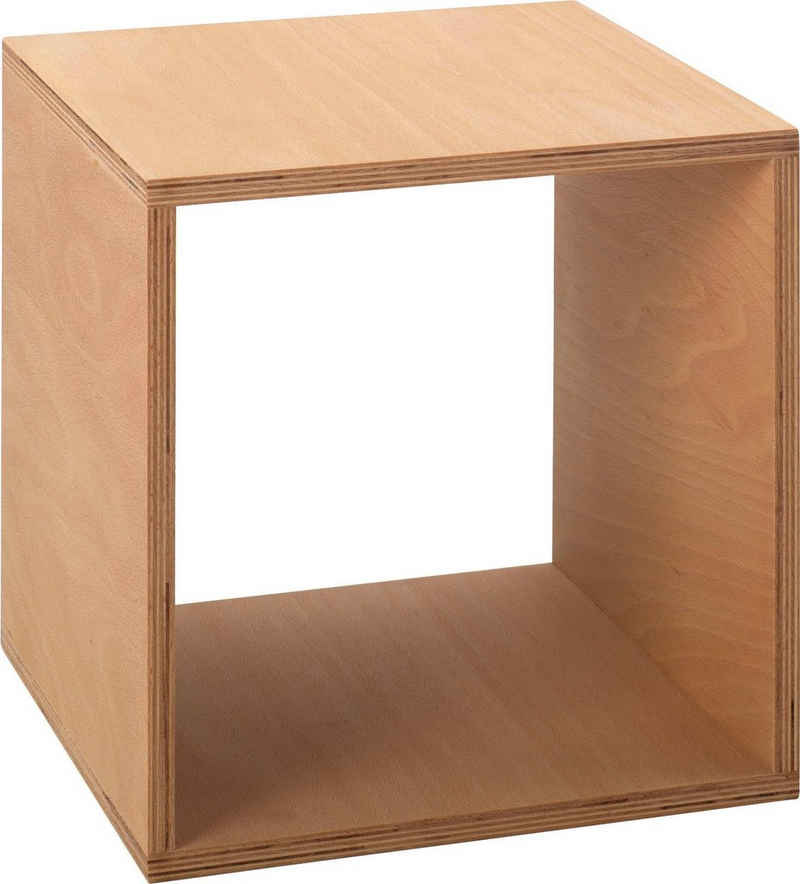 Tojo Beistelltisch »Tojo-cube«, aus Buche Multiplex, geölt, Maße (35/35/35 cm)