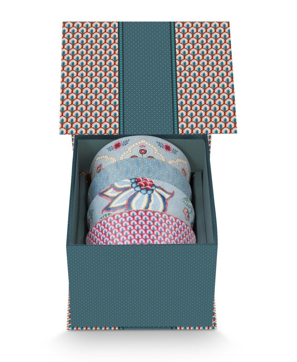 Schüssel Flower Festival Oriental Geschenkset Schalen blau 12cm