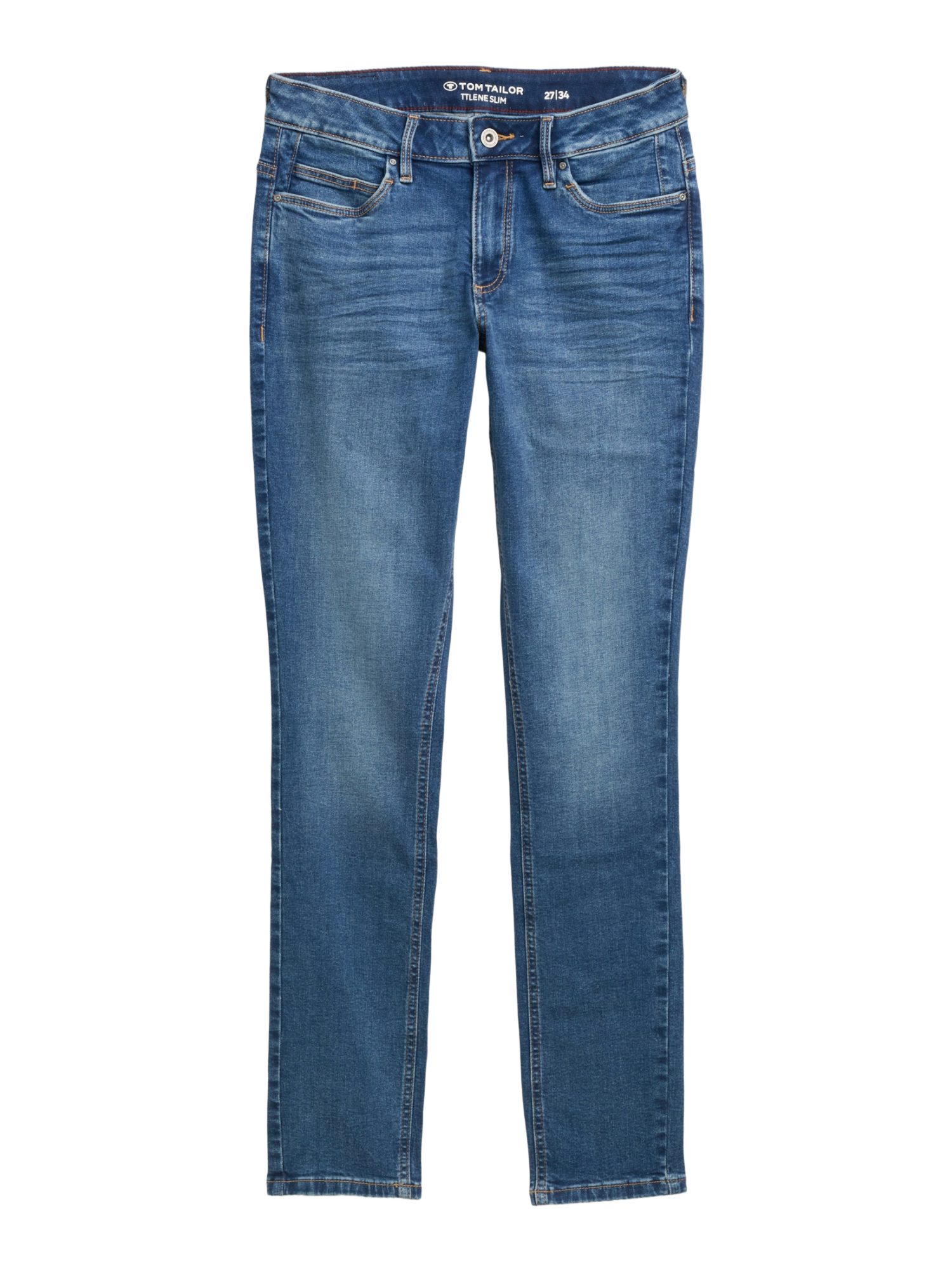 TOM TAILOR 5-Pocket-Jeans H blau,Casual,Baumwolle,Unifarben,Regular Fit,Mittel