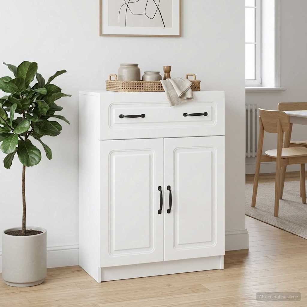 vidaXL Sideboard Sideboard Weiß 66 x 34,5 x 87 cm Holzwerkstoff (1 St)