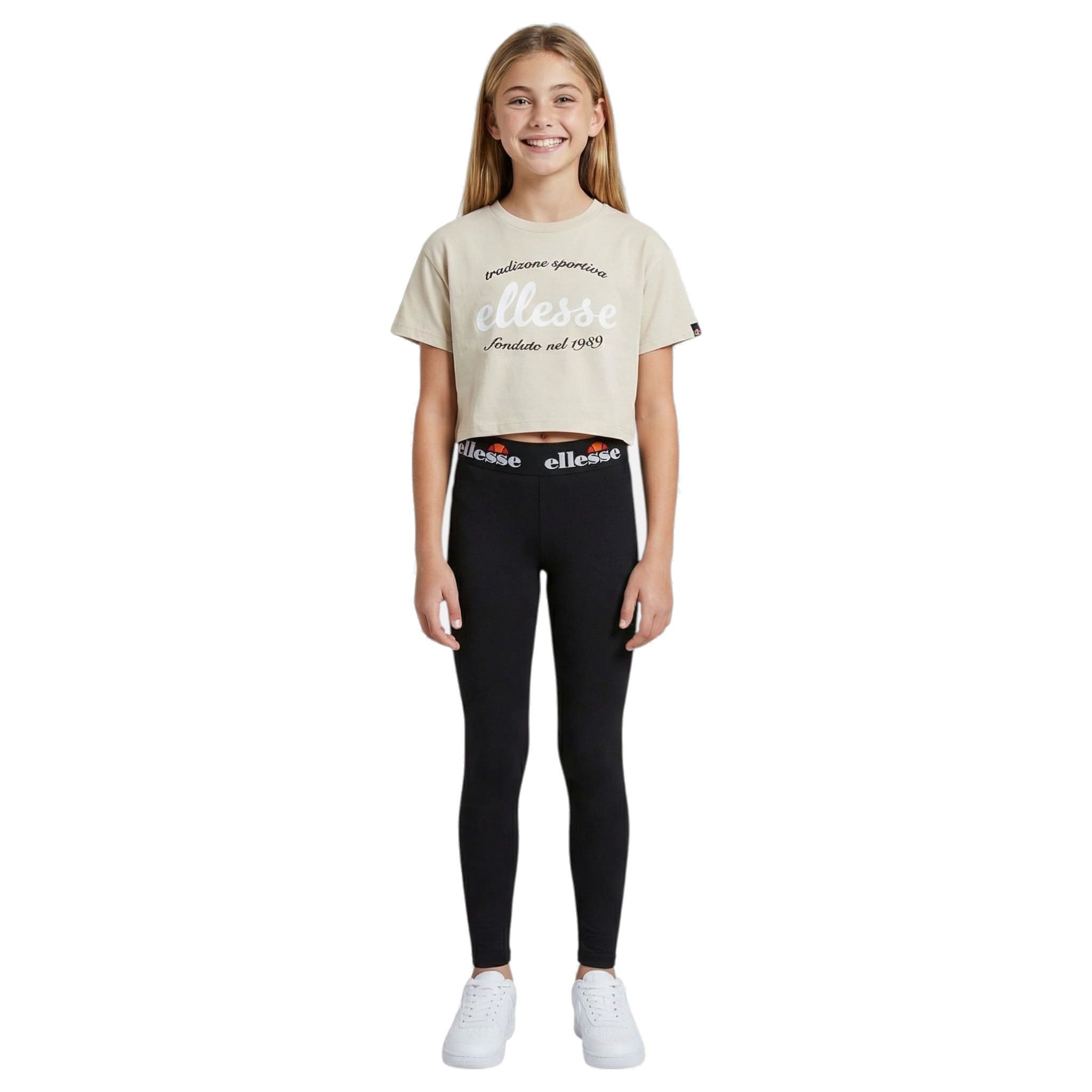 Ellesse Sportanzug Ellesse Mädchen 3 teiliges Sportset 8 9 10 11 12 13 14 Jahre (Set, 3 Teile Mädchen Sporthose, Oberteil, Bustier), 3 Teile bestehend aus Hose, T-Shirt und Sport BH
