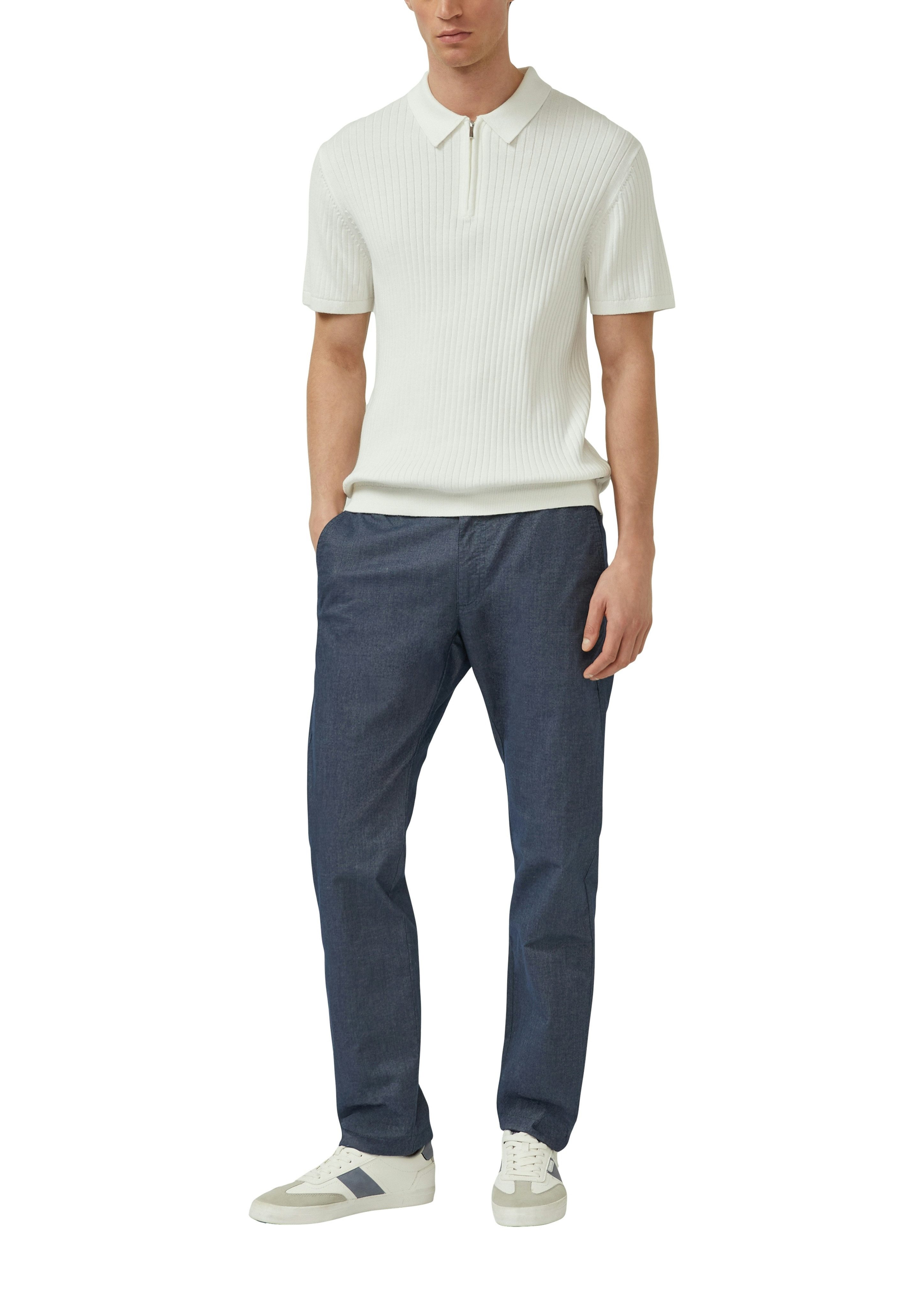 s.Oliver Poloshirt mit Strick-Muster und kurzes Reißverschluss – Bild 3 von 4