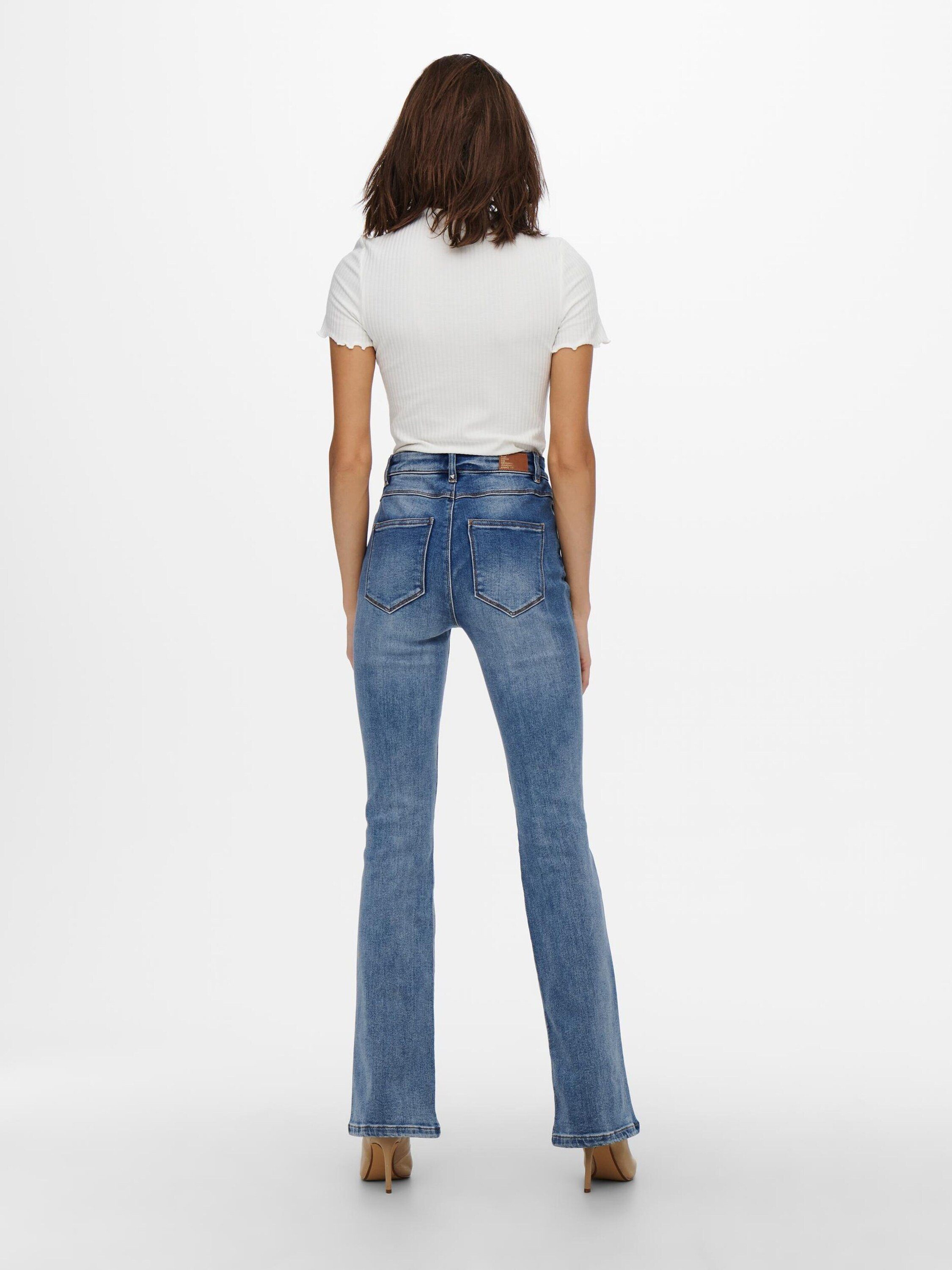 (1-tlg) Bootcut-Jeans Details Mila ONLY Plain/ohne