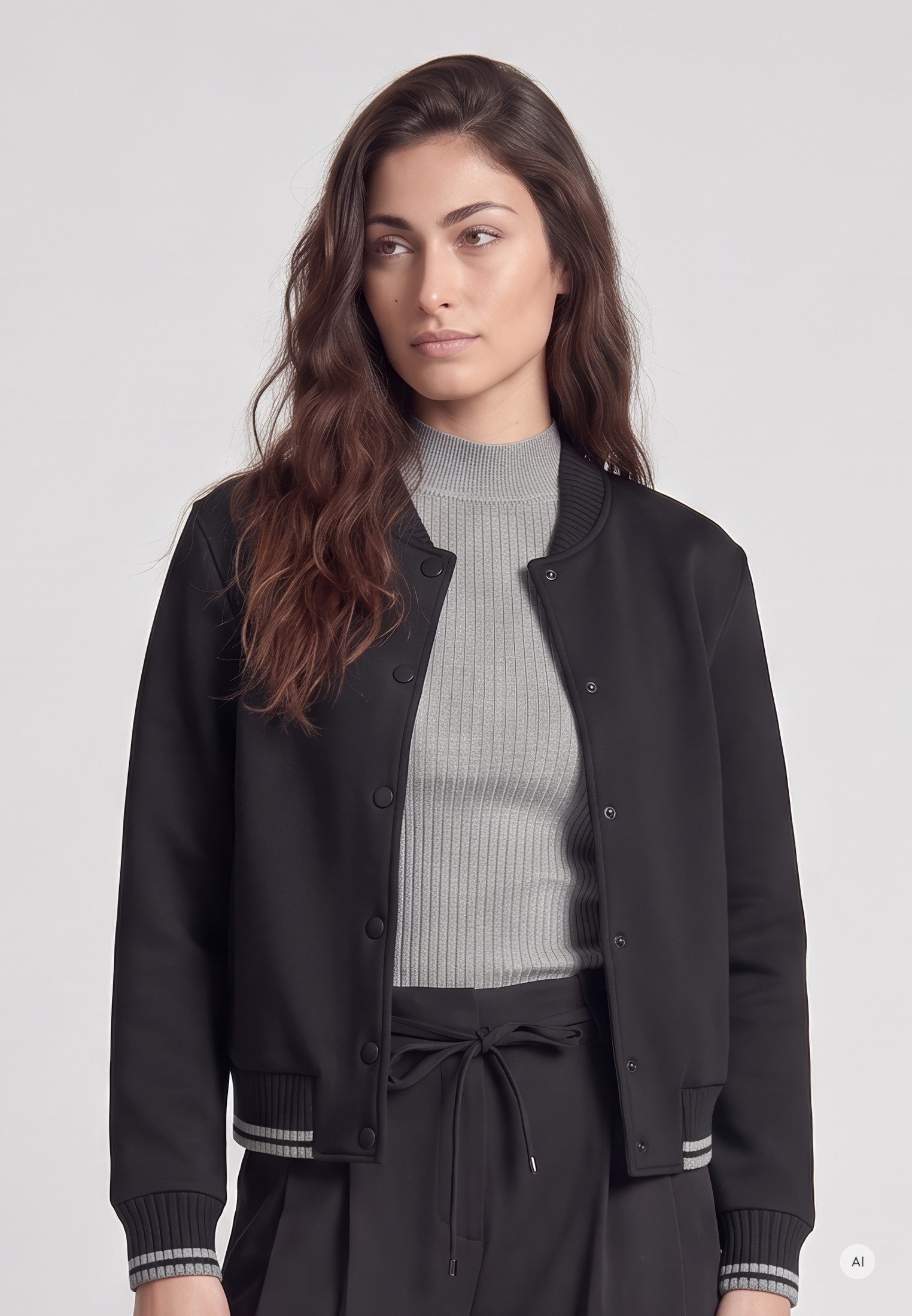 MARC AUREL Bomberjacke mit Strickbündchen