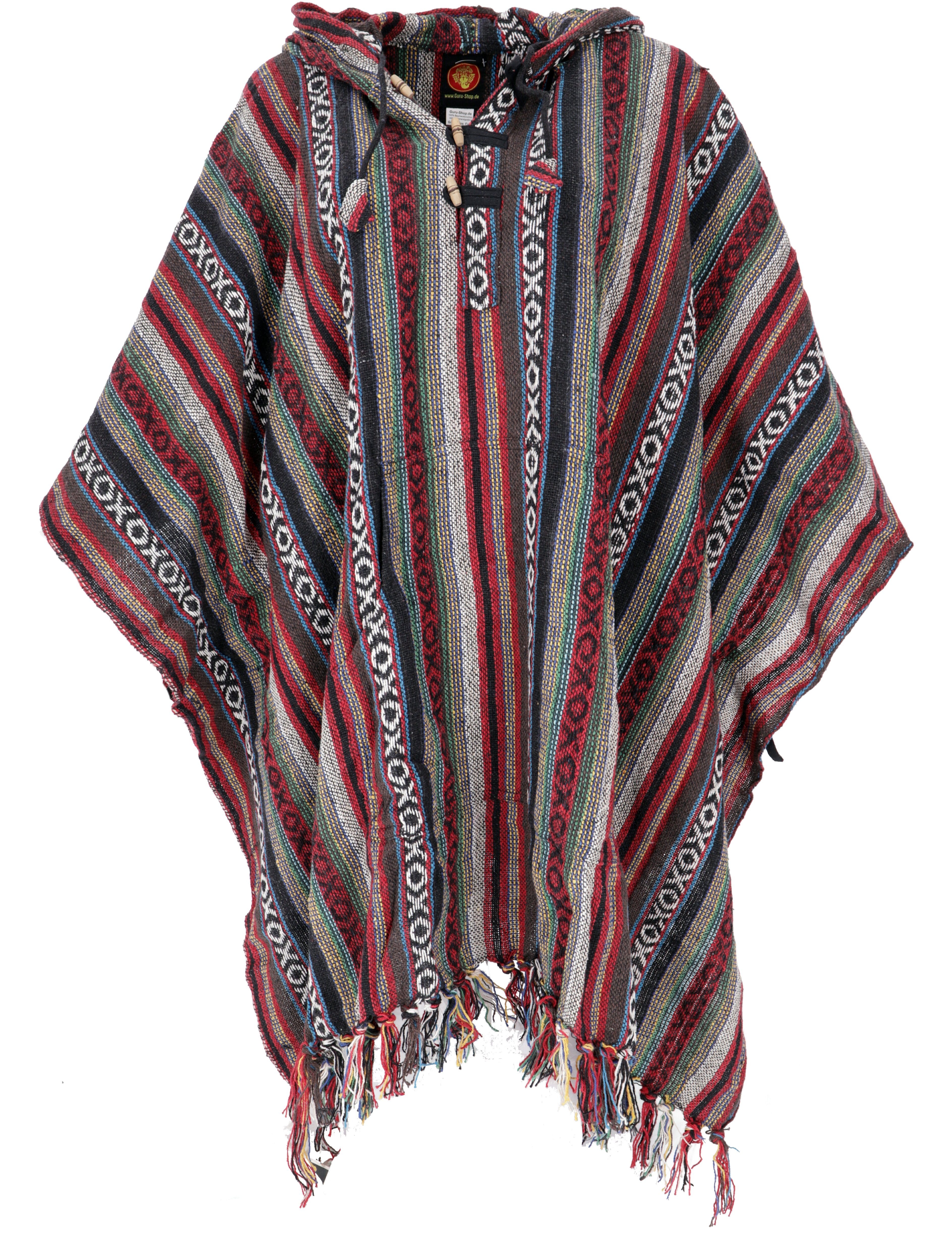 Guru-Shop Strickjacke Poncho Hippie chic, Ethno Poncho, Andenponcho -.. alternative Bekleidung