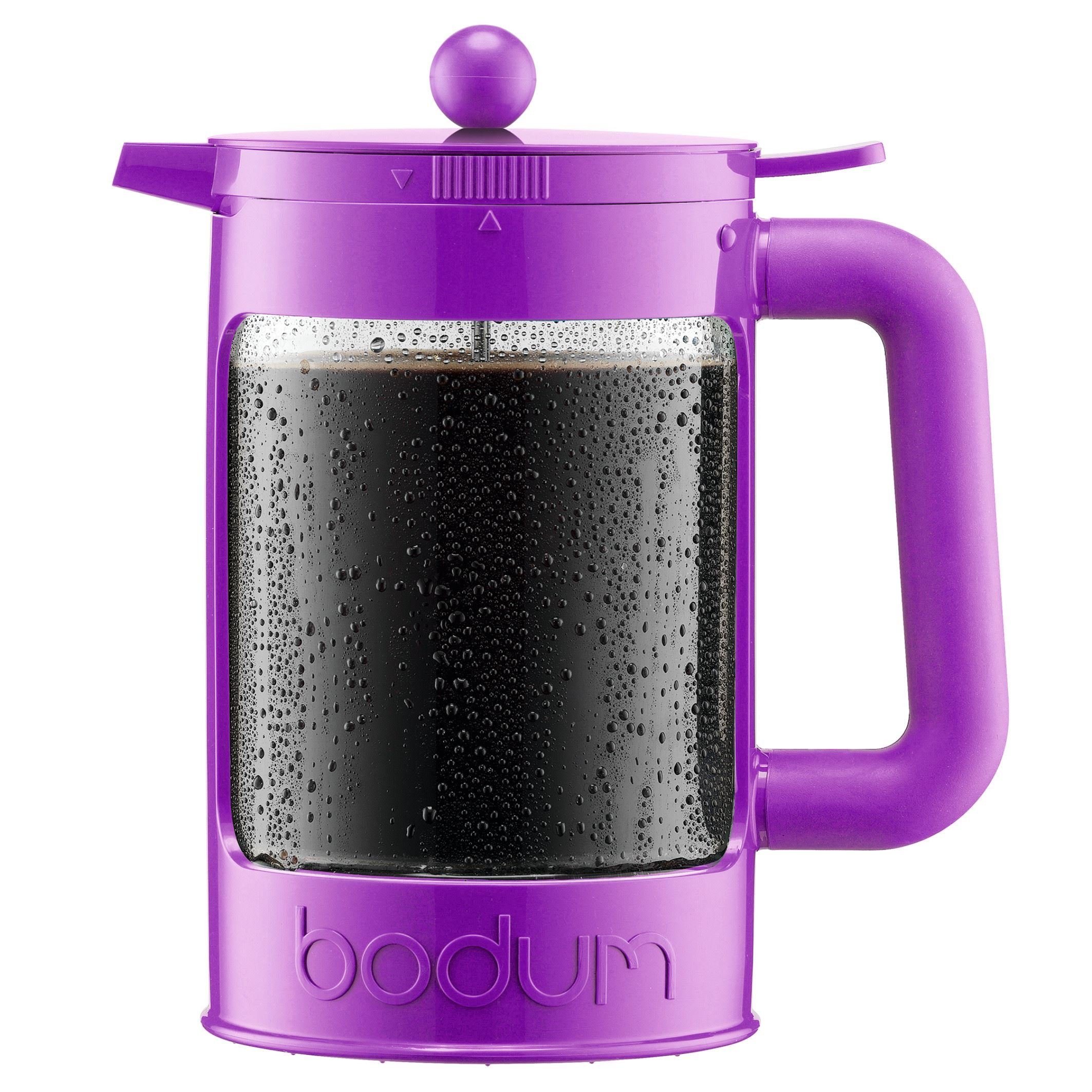 Bodum Френч преси Kanne Bean, Eiskaffeepresse, 1,5 Liter, Handpresse, mit zusätzlichen Verschluss