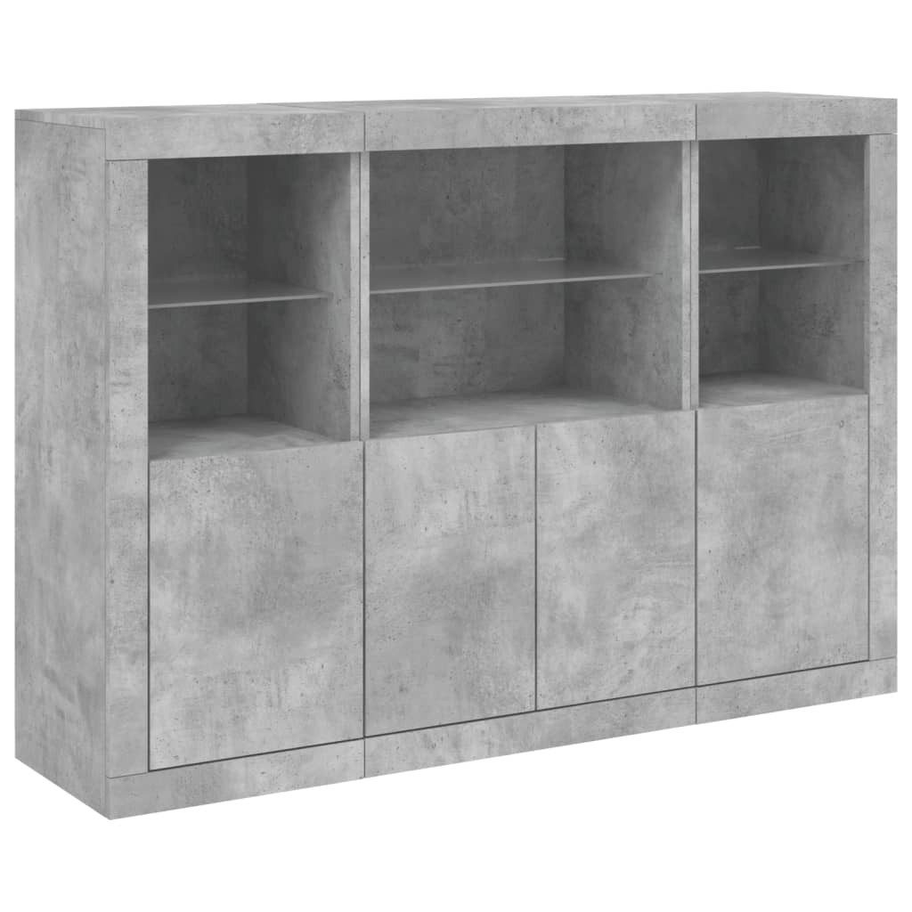 vidaXL Sideboard Sideboards mit LED-Leuchten 3 günstig online kaufen