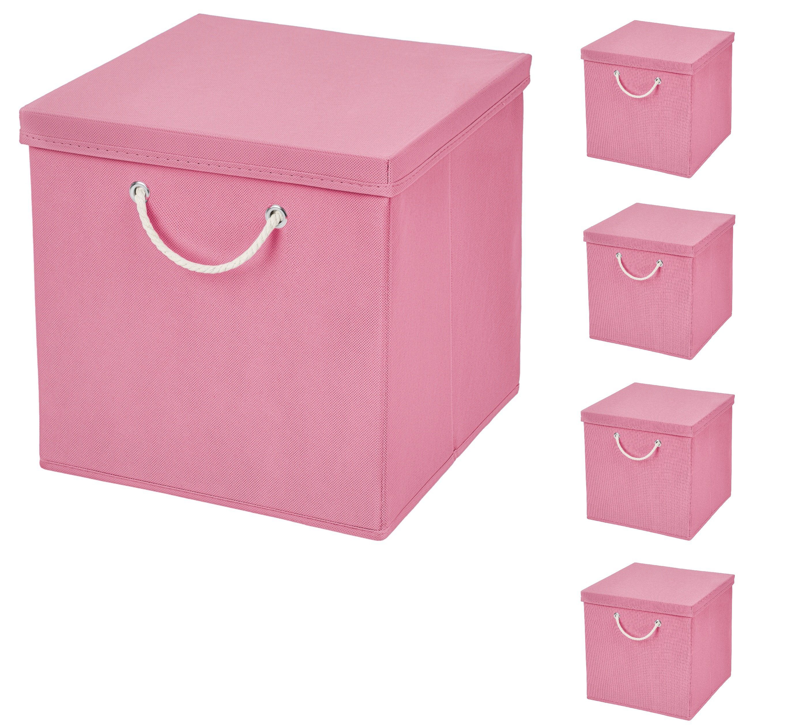 StickandShine Faltbox 5 Stück 30x30 cm perfekt für KALLAX – 19 trendige Farben zur Auswahl