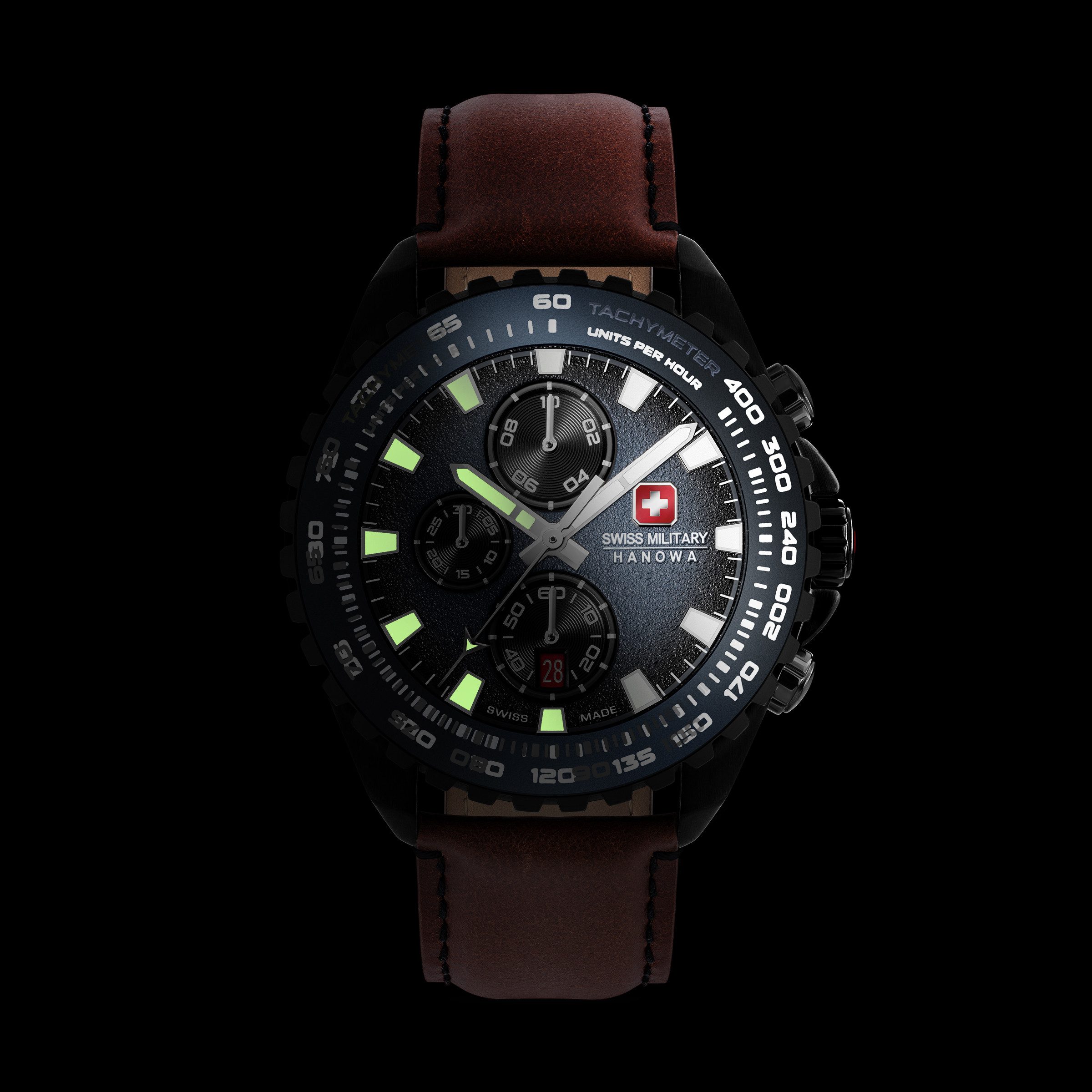 Swiss Military Hanowa Quarzuhr Quarzuhr Herrenuhr 45 Quarz Herren