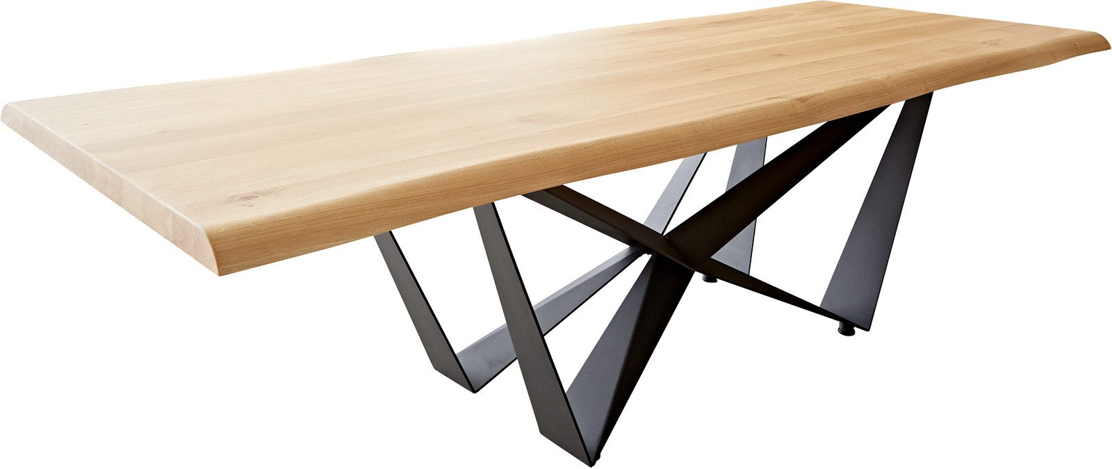 DELIFE Esstisch Edge, Eiche Natur 260x100 günstig online kaufen