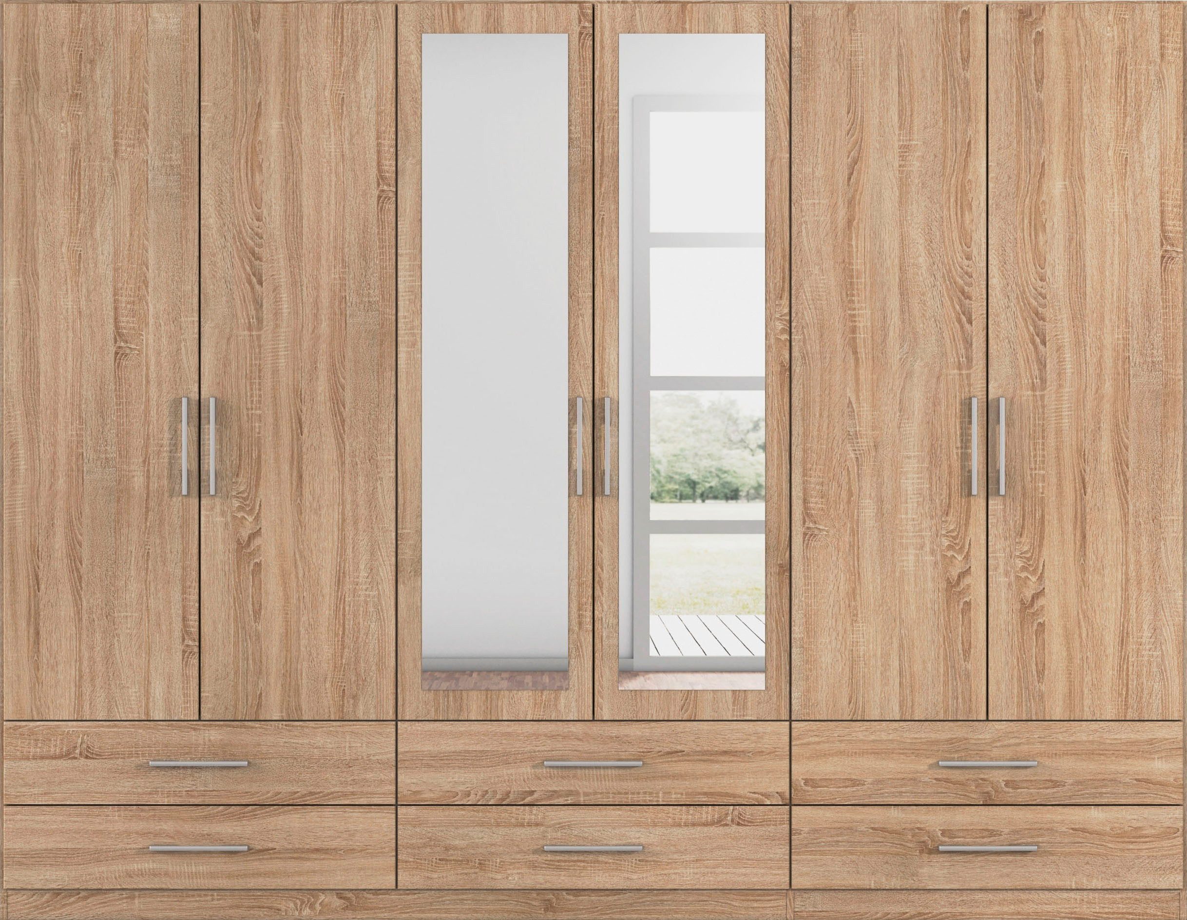 rauch Kleiderschrank Schrank Garderobenschrank Mehrzweckschrank Schlafzimmer HERSBRUCK (3 verschiedene Ausstattungen BASIC/CLASSIC/PREMIUM (inkl. SOFT-CLOSE) mi – Bild 4 von 5