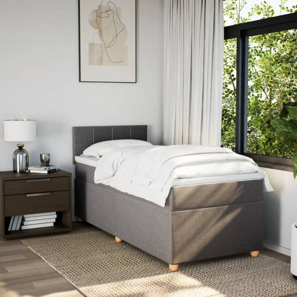vidaXL Bett Boxspringbett mit Matratze Taupe günstig online kaufen