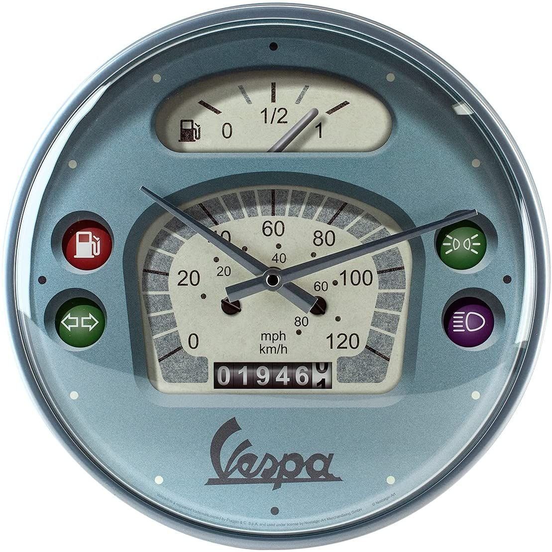Wanduhr Wanduhr Küchenuhr Ø 31cm Metall Analog Batterie - Vespa Tacho