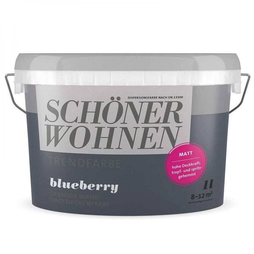 SCHÖNER WOHNEN FARBE Wandfarbe SW Trend Wandfarbe matt 1,0L blueberry 7504