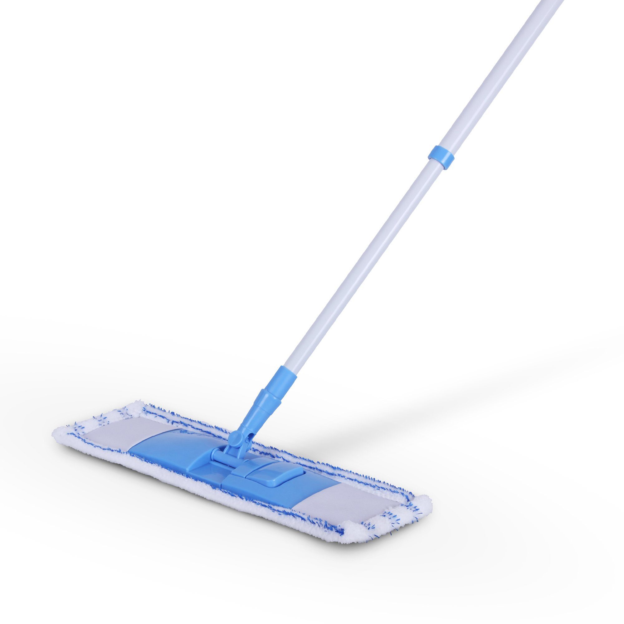 Bestlivings Wischmopp aus Mikrofaser, Aluminiumstiel ausziehbar 80–130 cm, 360° Drehgelenk, waschbarer Bezug