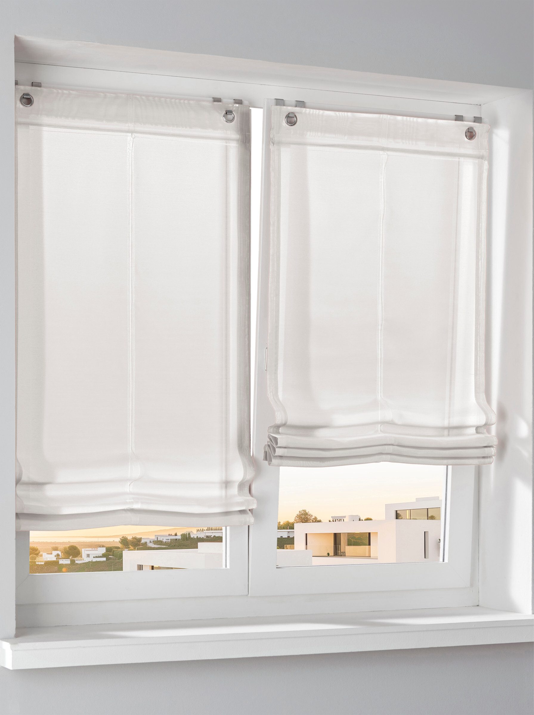 Rollo Raffrollo ., heine, halbtransparent, Ösen günstig online kaufen