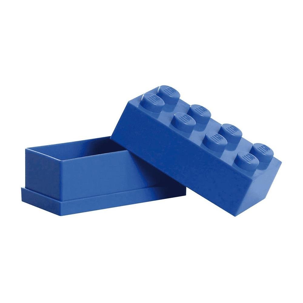 Lunchbox Room 8 Copenhagen Blau, stapelbar mit LEGO® Aufbewahrungsbox, Noppen, 8, Mini Snackbox, Baustein, Box