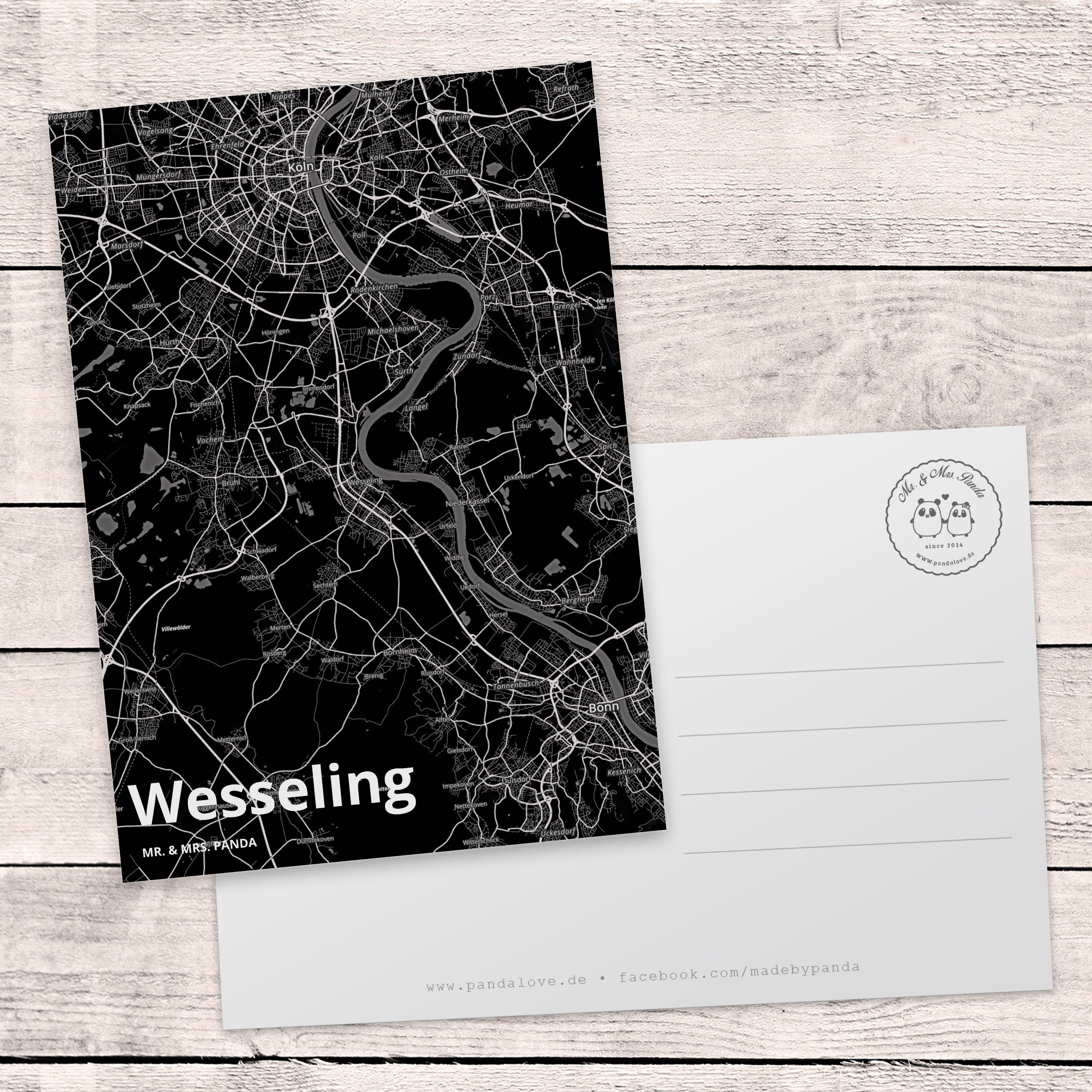 - Landkarte Postkarte Dorf Mr. Stadt Geschenk, & Mrs. Wesseling Stadt Grußkarte, Panda Map Karte