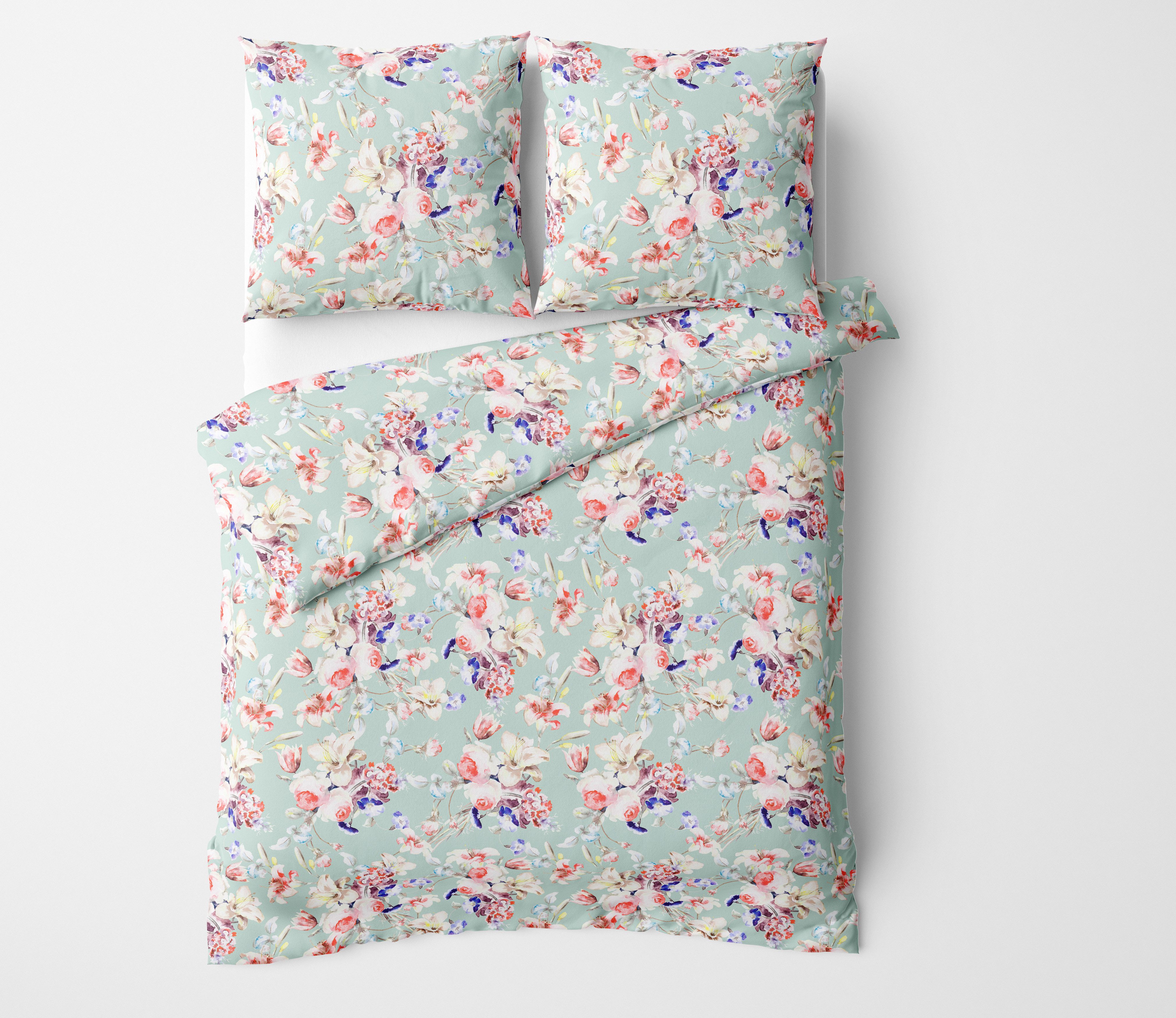 BETTWAESCHE-MIT-STIL Bettwäsche Mako Satin Bettwäsche Watercolor günstig online kaufen
