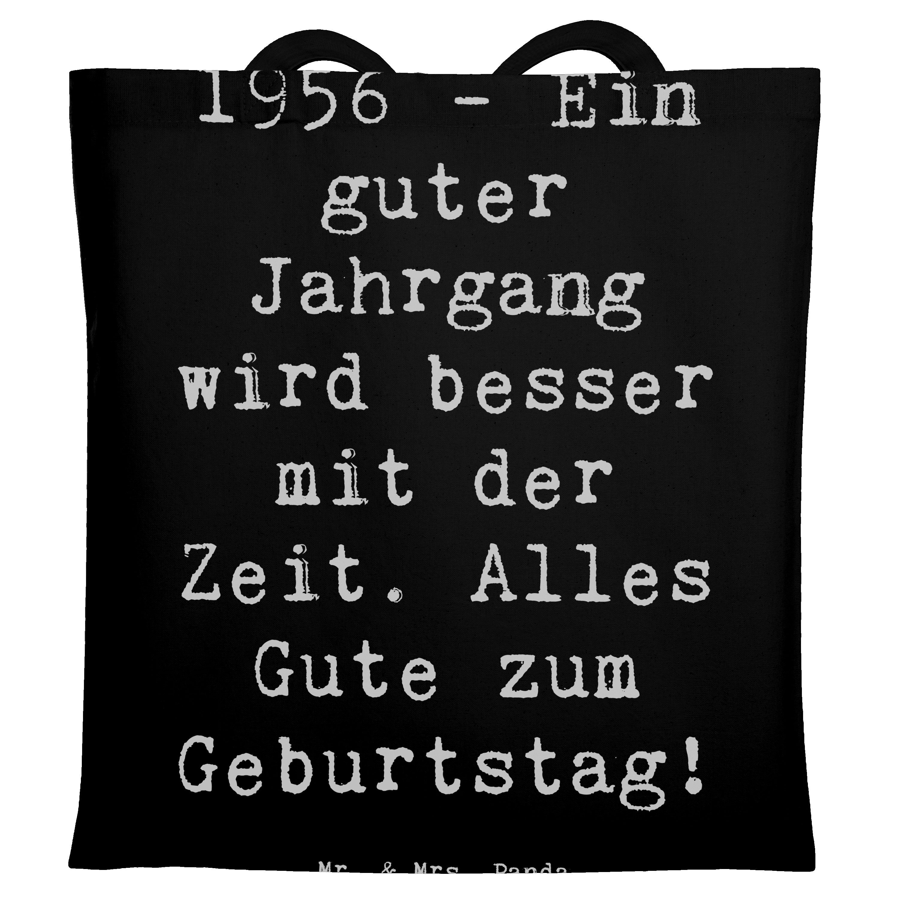 Tragetasche Spruch 1956 Geburtstag - Schwarz - Geschenk, 1956 Erinnerung, Beutel