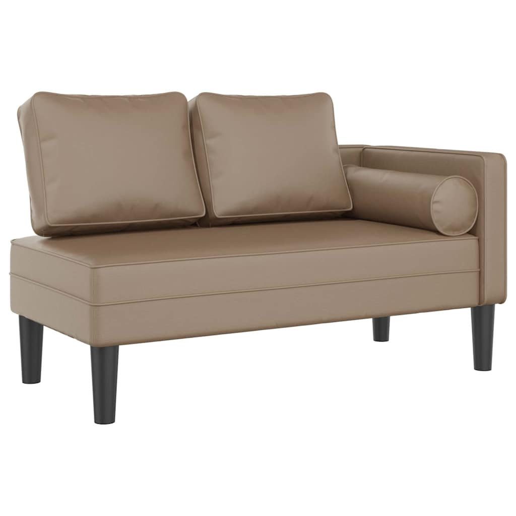 vidaXL Chaiselongue Chaiselongue mit Kissen Cappuccino günstig online kaufen