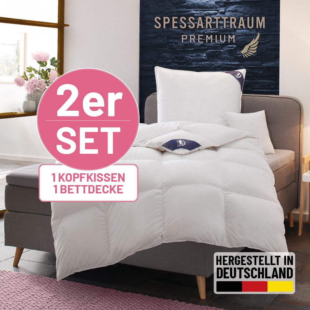 SPESSARTTRAUM Gänsedaunenbettdecke + Kopfkissen Premium******, Füllung: günstig online kaufen