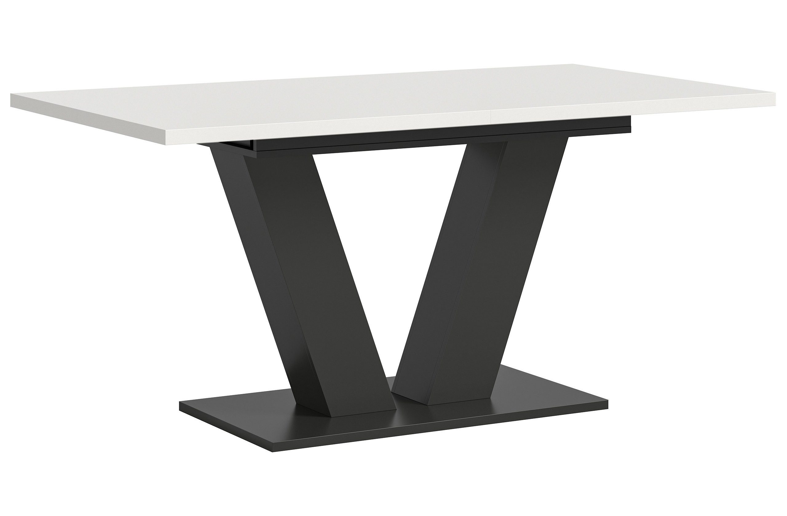 Newroom Esstisch Pluto, Esstisch Weiß Grau Esszimmertisch Tisch Modern Zeitlos Küche Essz...