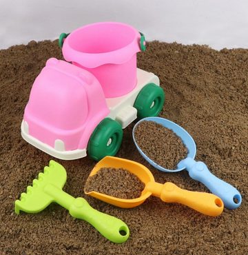 SOTOR Spielzeug-Auto Kinder-Strandwagen, Sandgräber-Werkzeug, Spielzeug, 8-teiliges Set